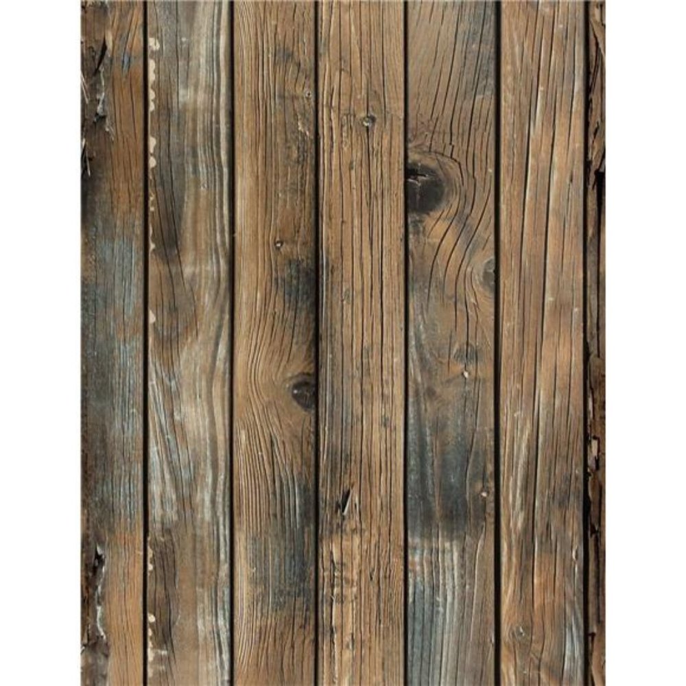 Brown Distressed Wood Wallpaper Peel and Stick 17.71In X 118In Waterproof